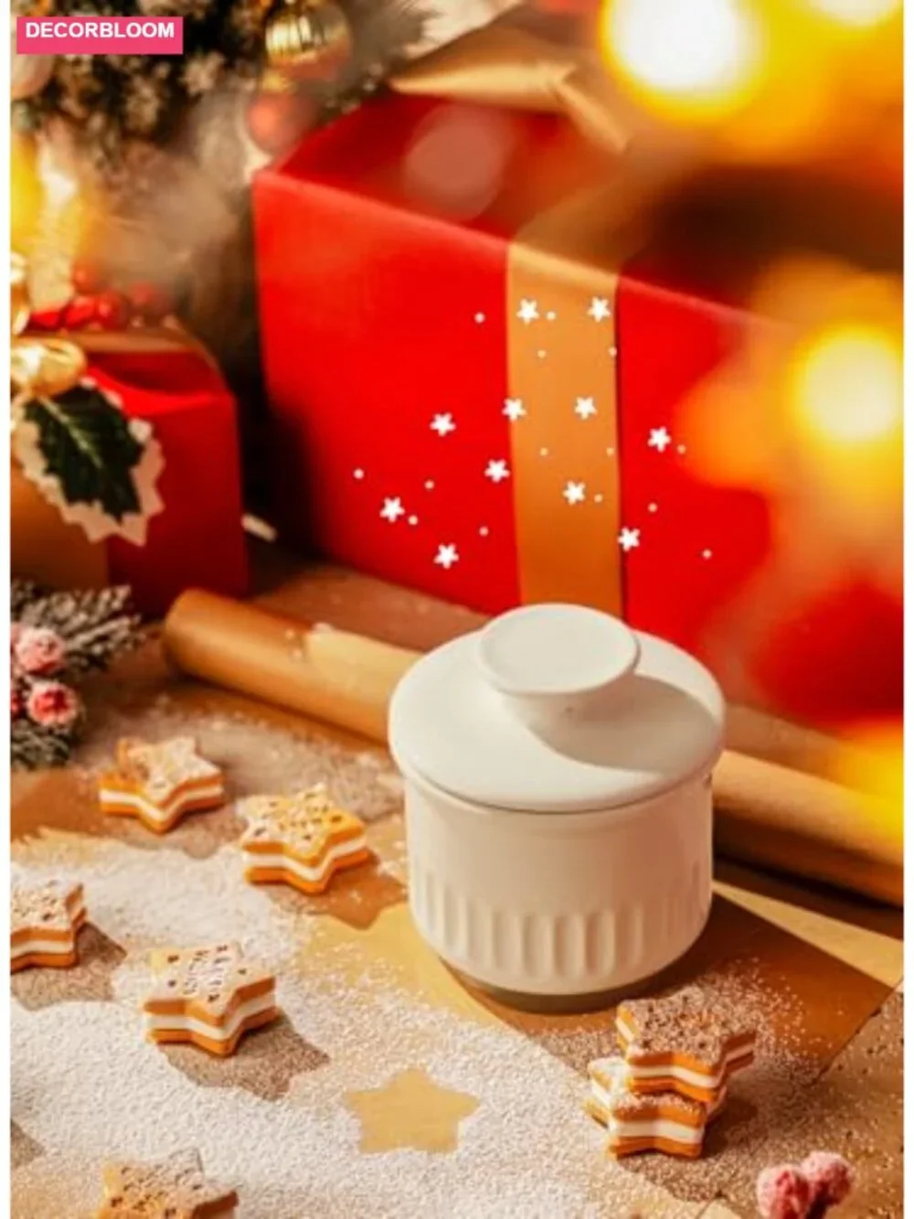 Ceramic Butter Keeper Crock with Water Seal, French Butter Dish for Countertop, - Picture 3 of 6